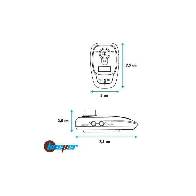 Kit mains libres (Kit bluetooth) BEEPER KMX-BT1060